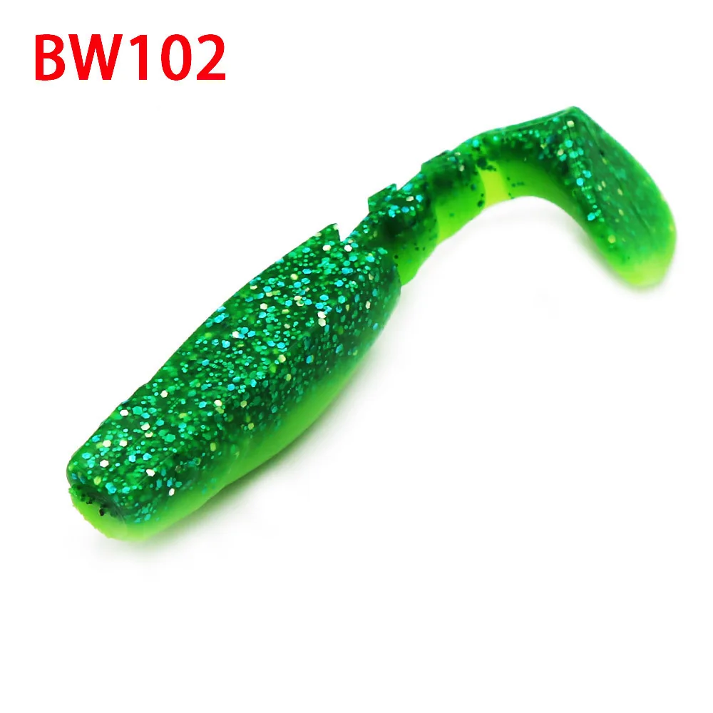 Мягкая пластиковая приманка Bassland Noeby BW102 5 см T tail для рыбалки 3 6 г 10 видов цветов