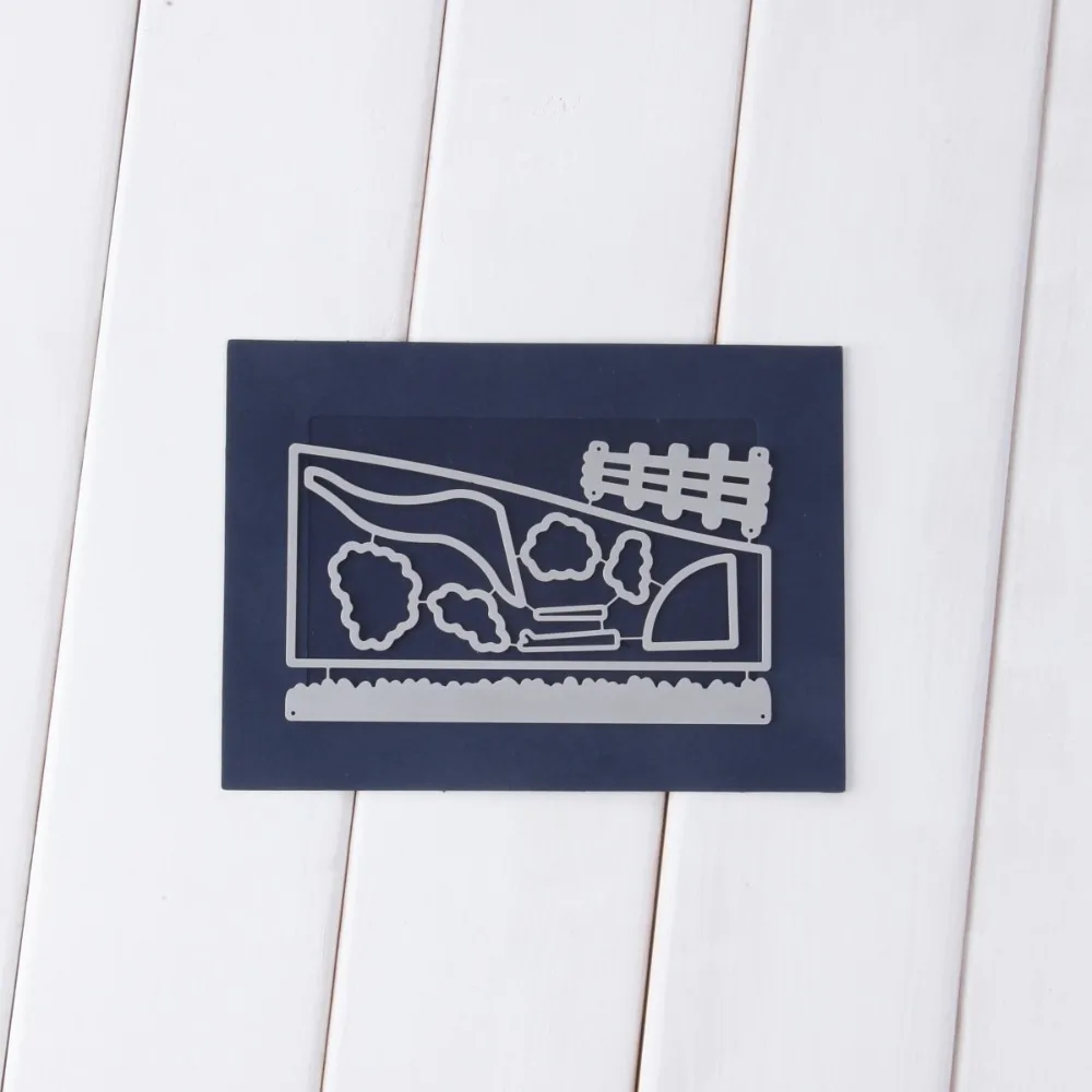 Hemere 84*142MM Village Frame Metal Cutting Die Scrapbooking Embossing Stencil Card For DIY Invitation Album Book Decoration | Дом и сад