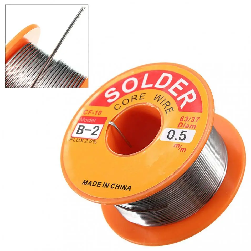 

100g 63/37 45FT 0.5mm Tin Lead Rosin Core Solder Wire Flux Soldering Welding Iron Wire Reel for Electronic Product Maintenance