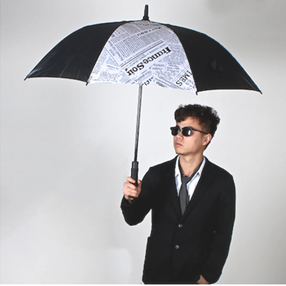 Негабаритных Газета Гольф Зонтик Мужчины Бизнес Волокна Смолы Дождливый