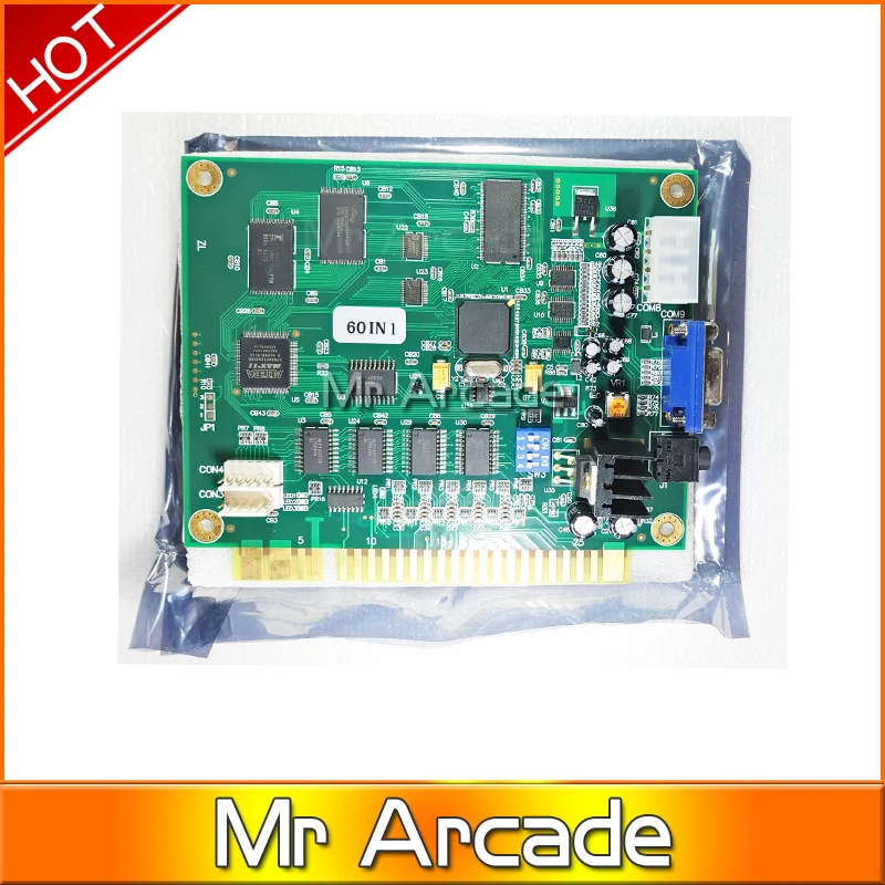 Набор для аркадных игр DIY игровой pcb 60 в 1 + 28 Pin провод блок питания CRT/LCD аркадная