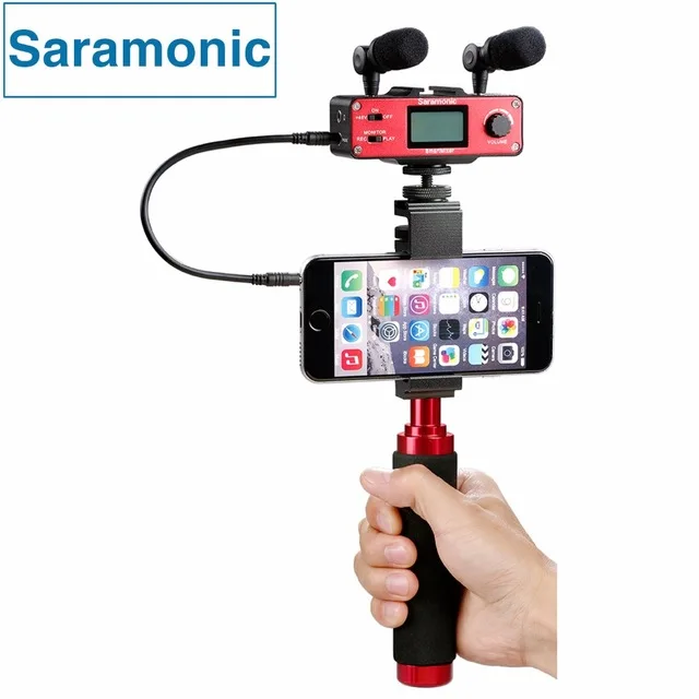 Saramonic smartmixer ручной Запись стерео микрофонная установка для iPhone 7 6 6S 5 5S и Samsung Galaxy Xiaomi смартфонов
