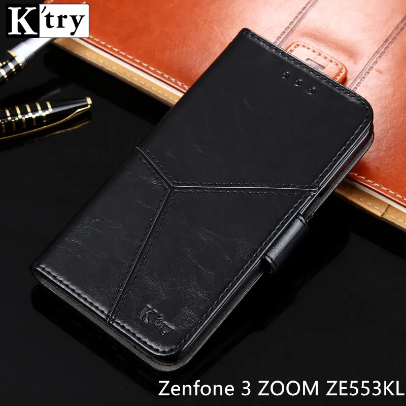 Asus Zenfone 3 ZOOM ZE553KL чехол K'try из искусственной кожи чехол-кошелек мягкий силиконовый флип-чехол Capa для Asus ZE553KL 5,5 ''чехол для телефона