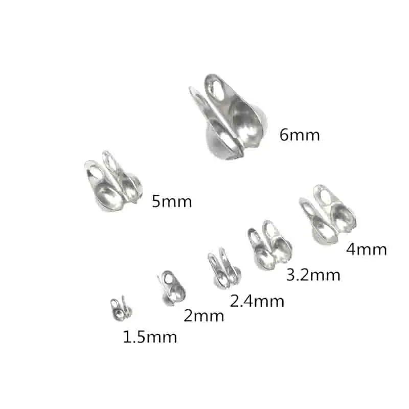 WIWI 50 шт./лот оптовая продажа пряжки из нержавеющей стали для бисера оболочки