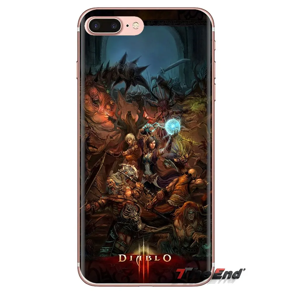 cool game Diablo 3 For Samsung Galaxy S3 S4 S5 Mini S6 S7 Edge S8 S9 S10 Plus Note 4 5 8 9 Soft Transparent Cases Covers |
