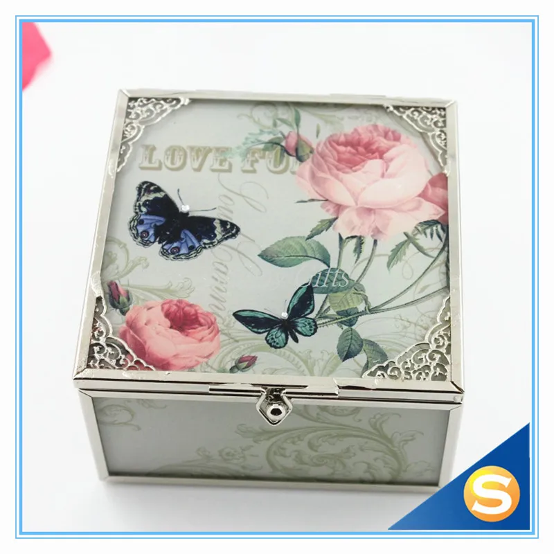 Modern Fashion Style Glass Jewelry Box Trinket | Дом и сад