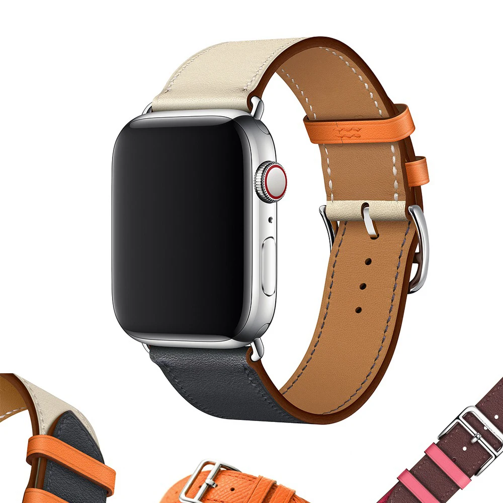 Один тур band для apple watch серии 4 3/2/1 Swift кожаный ремешок наручных часов iWatch наручные