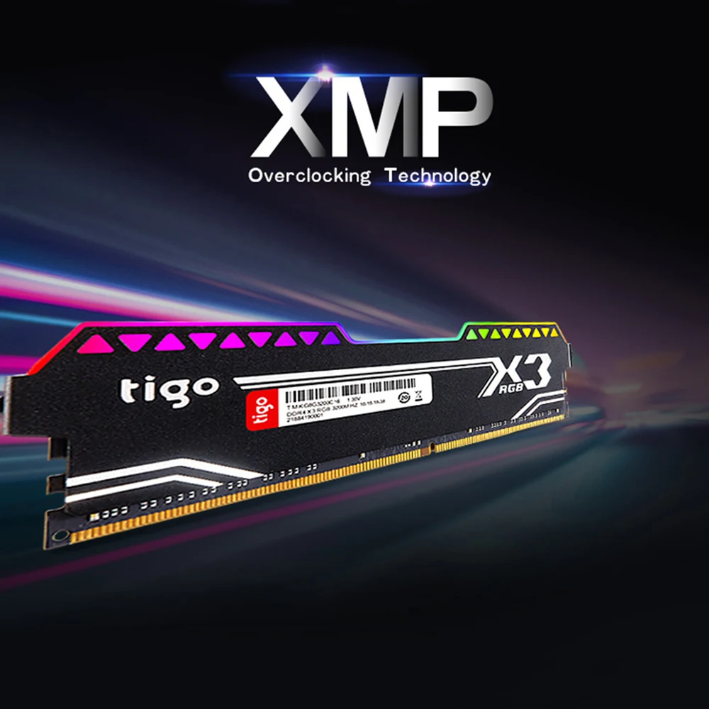 Игровая память Tigo RAM 8GB ddr4 RGB LED Light PC DDR4 3200 MHz для настольных ПК XMP 2 0 Overclock Memoria X3