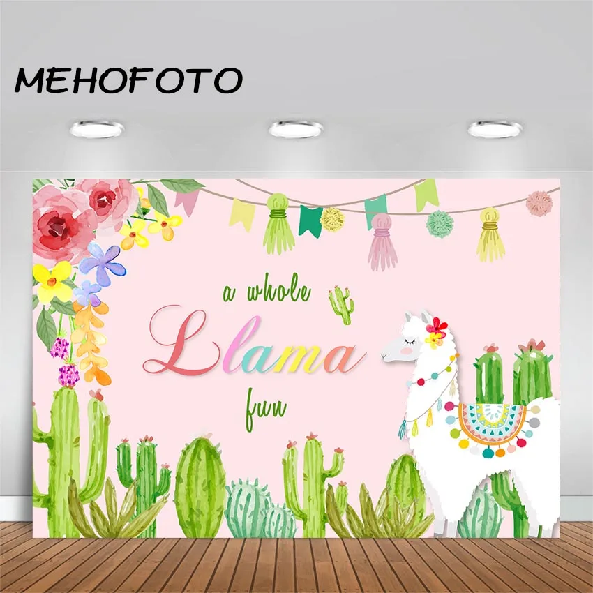 MEHOFOTO oh La Llama фон для фотосъемки на день рождения Забавный с детской душевой