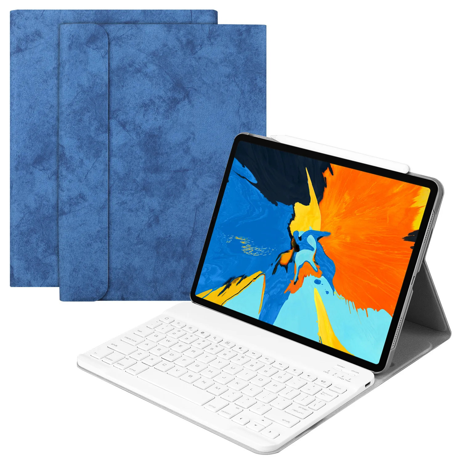 Для нового IPad Pro 11 чехол с беспроводной Bluetooth клавиатурой умный PU кожаный