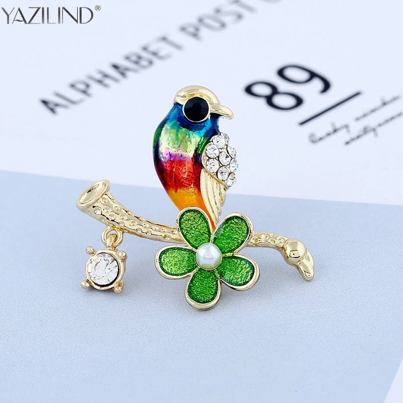 Best lady Hot Sale Brand Jewelry Fashion Women Simulated Pearl Brooches Scarf Bukle Shoulder Shiny Luxury Bird Brooch Clip Pins | Украшения