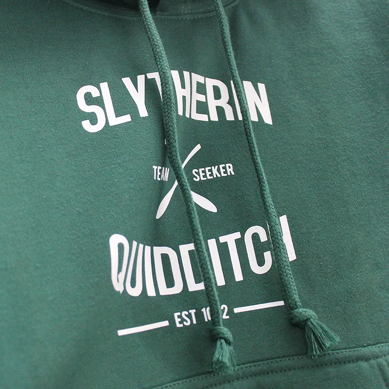 Худи Slytherin Quidditch Team для мужчин и женщин флисовое худи с принтом Мужская Уличная