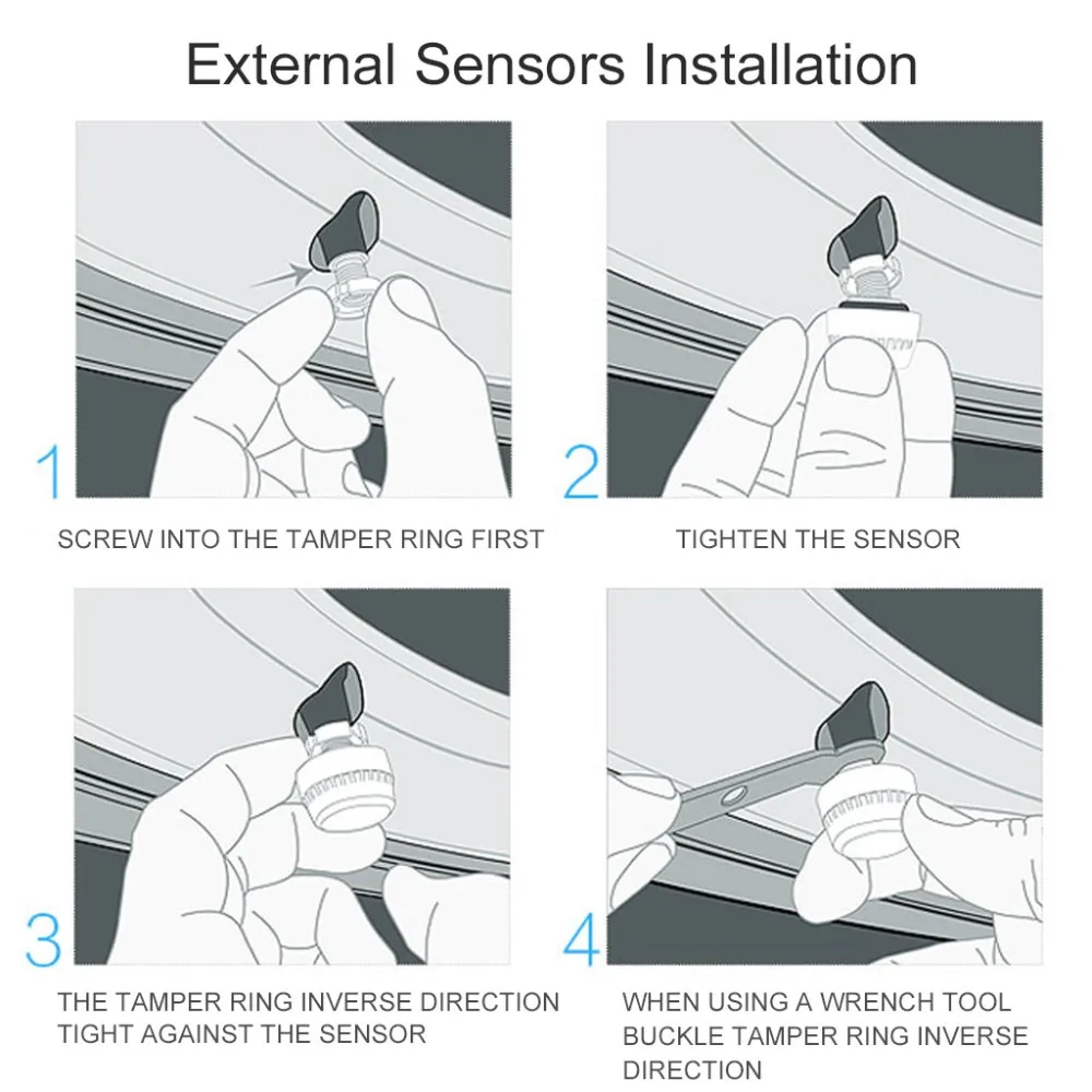 TPMS Автомобильная электроника беспроводная система контроля давления в шинах с внешними сменными датчиками батареи ЖК-дисплей CAREUD U903