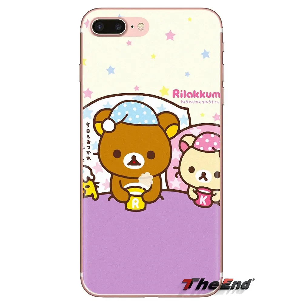 Для Huawei Mate Honor 4C 5C 5X 6X 7 7A 7C 8 9 10 8C 8X 20 Lite Pro мягкие прозрачные чехлы Чехлы Rilakkuma Teddy Relax