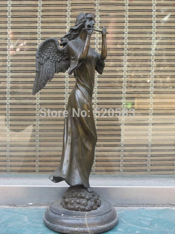 15&quotGreek myth Bronze Art Statue The winged angel musical conductor sculpture | Дом и сад