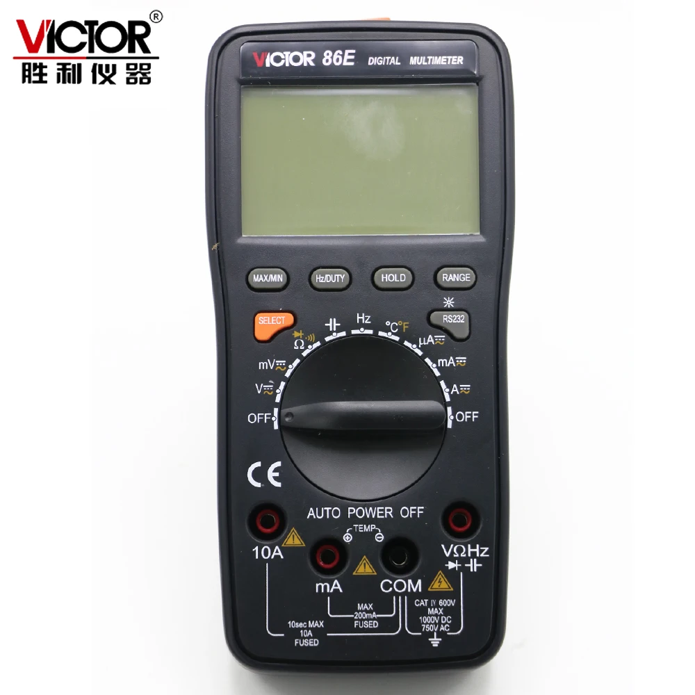 

Цифровой прецизионный мультиметр VICTOR VC86E, 4 1/2, частотный, емкость, температура с обновлением USB-кабеля VC97