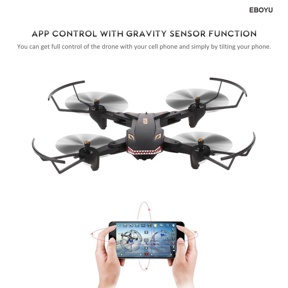 EBOYU XS809S-HD-G 720P широкоугольная HD камера Wi-Fi FPV складной Дрон с одним ключом возврат