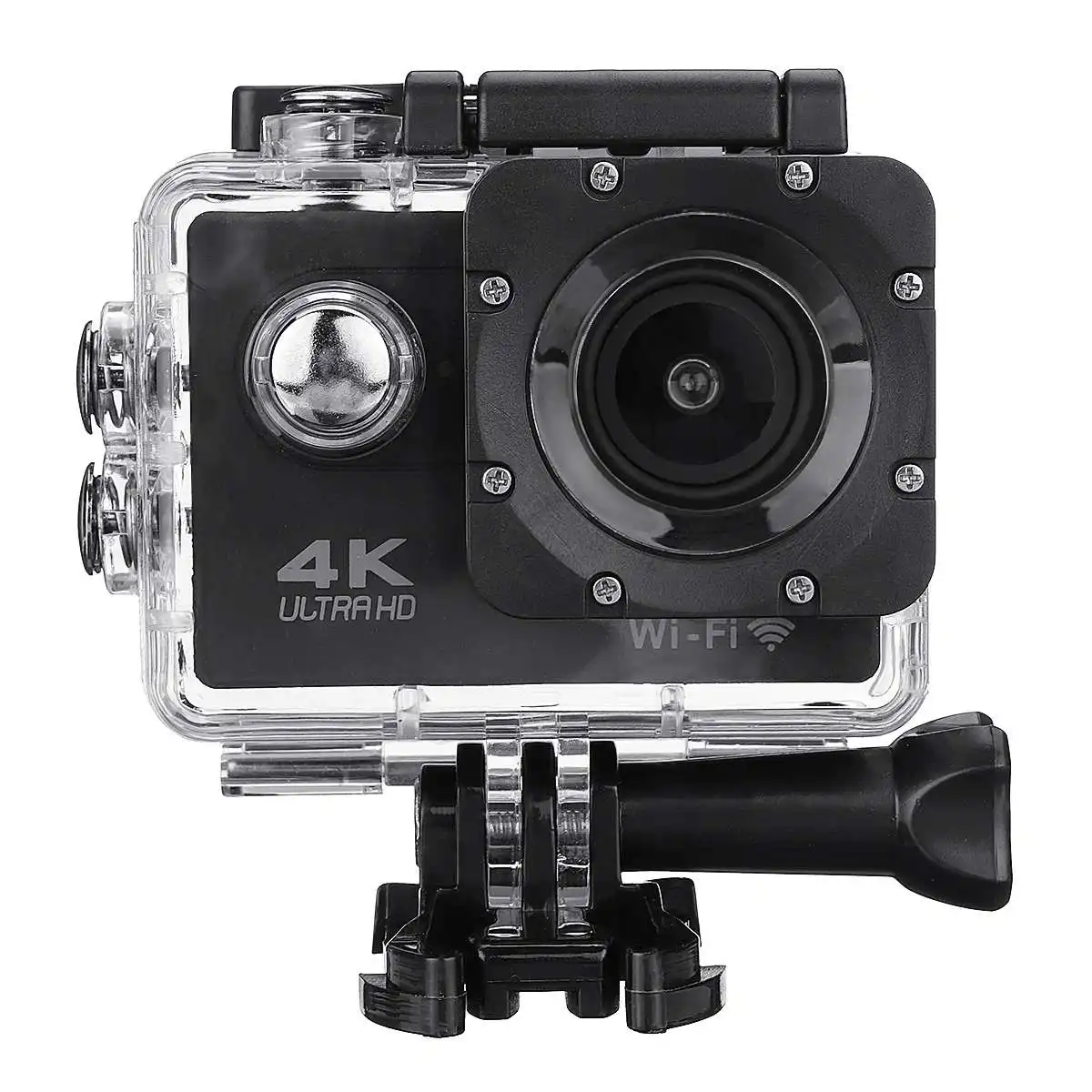 Черный Водонепроницаемая Экшн-камера 4K 1080P 2,0 lcd HD экран WiFi 30M 170D DVR Cam подводная видеокамера для занятий спортом - Цвет: Черный