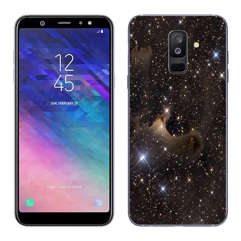 02 Для samsung Galaxy A6+() чехол для телефона пластыри на гелевой основе Чехлы Туманность роспись 6," для Galaxy A6 плюс Силиконовый ТПУ тонкий корпус - Цвет: 02