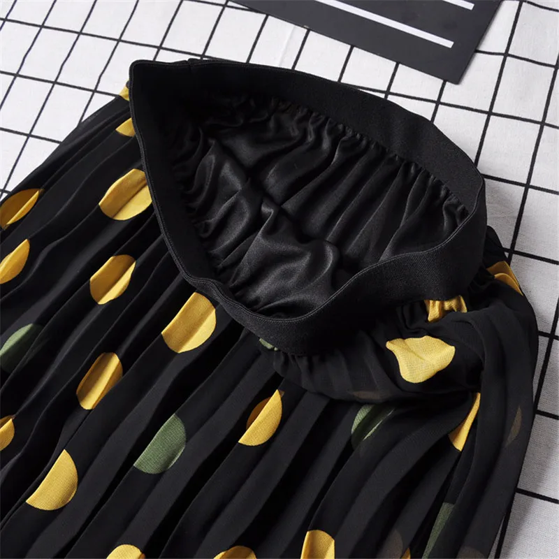 Летняя Фея Стиль Multi цвет горошек шифоновая юбка Эластичный Высокая талия