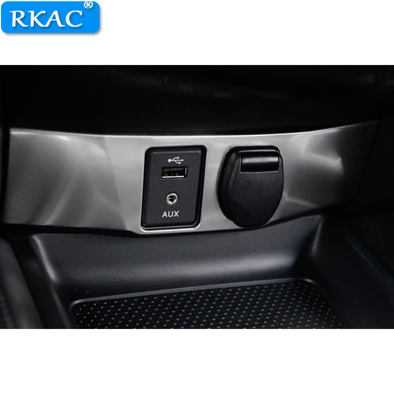 RKAC ABS хромированный прикуриватель Панель рамка отделка крышка AUX USB Обложка