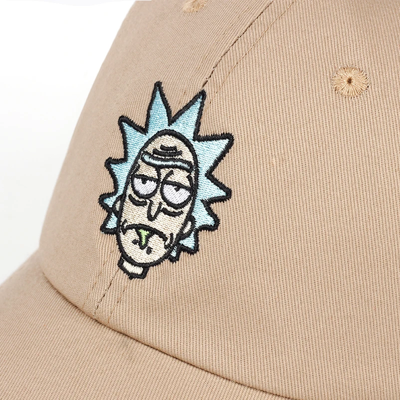 Новинка от Rick and marty, кепка для папы цвета хаки, бейсбольная кепка Crazy Rick, хлопковая бейсболка с вышивкой американского аниме, кепка для любителей аниме, мужская и женская кепка