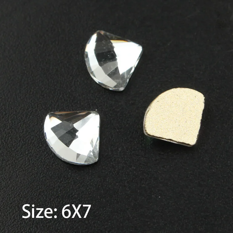 Sector 6x7mm Горячая Распродажа украшение для ногтей ювелирное изделие на ногти стразы кристаллы дизайн ногтей искусство стразы 34 стили Необычные хрустальные камни 30/100 шт для 3D нейл-арта украшения - Цвет: Sector 6x7mm