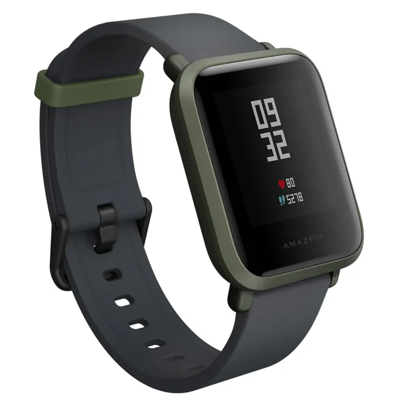 Зеленый Amazfit Bip Смарт часы водонепроницаемые Bluetooth gps Спорт монитор сердечного ритма MiFit приложение будильник глобальная версия - Цвет: Зеленый