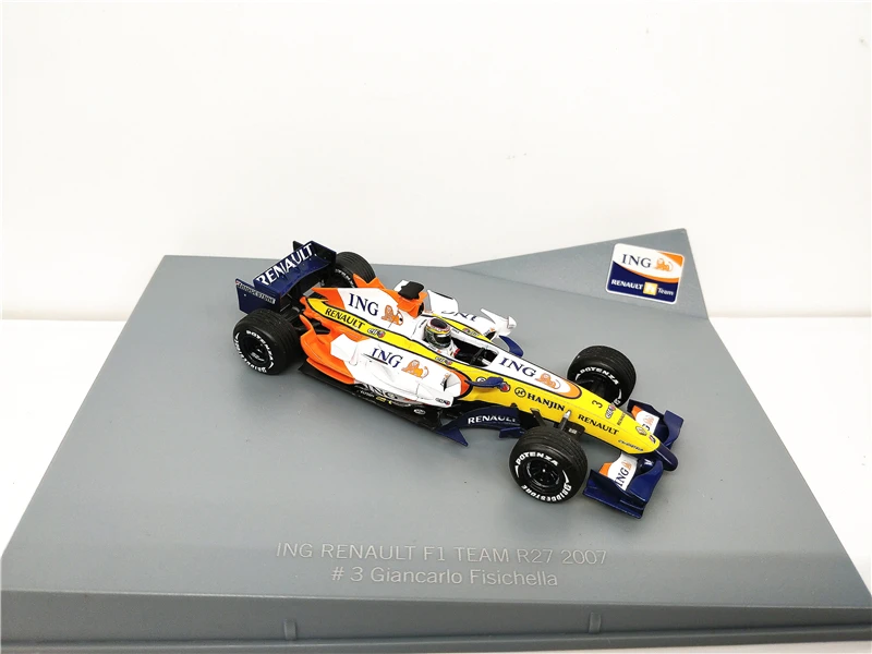 1:43 ING 2007 Renault Force Индия команда R27 гоночный литой под давлением модель автомобиля миниатюрный автомобиль