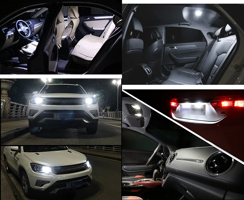 6 шт. автомобисветильник светодиодсветодиодный лампы T10 W5W 194 168 5050 SMD