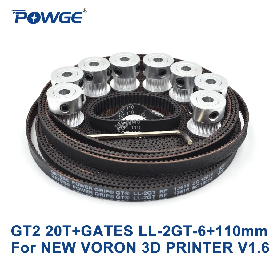 POWGE VORON 3D принтер V1.6 300X300 набор деталей для движения ворота GT2 LL 2GT 6 открытый ремень