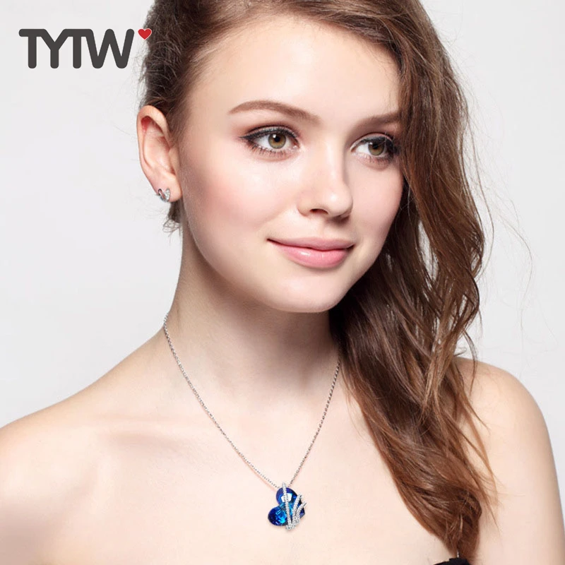 TYTW кристаллами от Swarovski латунь для женщин ожерелья мужчин Chic модные украшения
