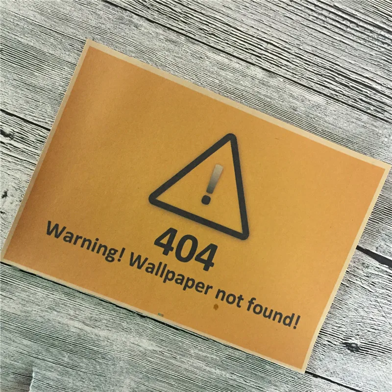 Винтаж Плакаты Предупреждение 404 крафт-бумаги Бумага художественные изделия для