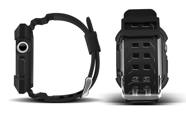 2018 новый ТПУ резиновый ремешок для часов с защитным чехлом 38 мм 42 iWatch браслет