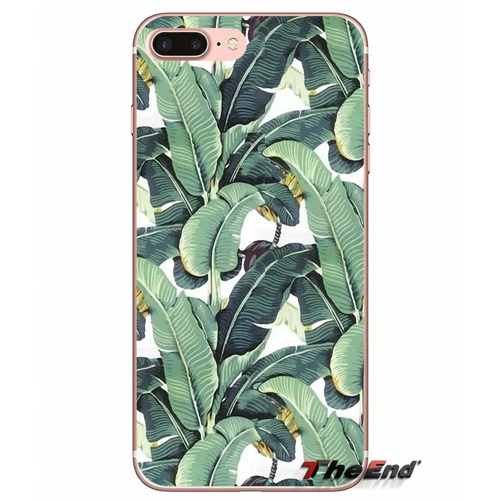 Для iPhone X 4 4S 5 5S 5C SE 6 6S 7 8 Plus Samsung Galaxy J1 J3 J5 J7 A3 A5 2016 2017 подорожник банановые листья