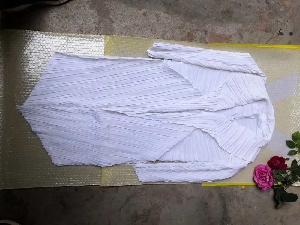 MIYAKE плиссированная Длинная женская ветровка MIYAKE со складками FA116