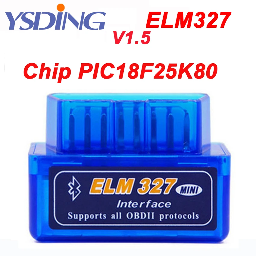 Топ-Номинальная pic18f25k80 чип V1.5 Супер Мини ELM327 Bluetooth OBDII/OBD2 Беспроводной CANBUS