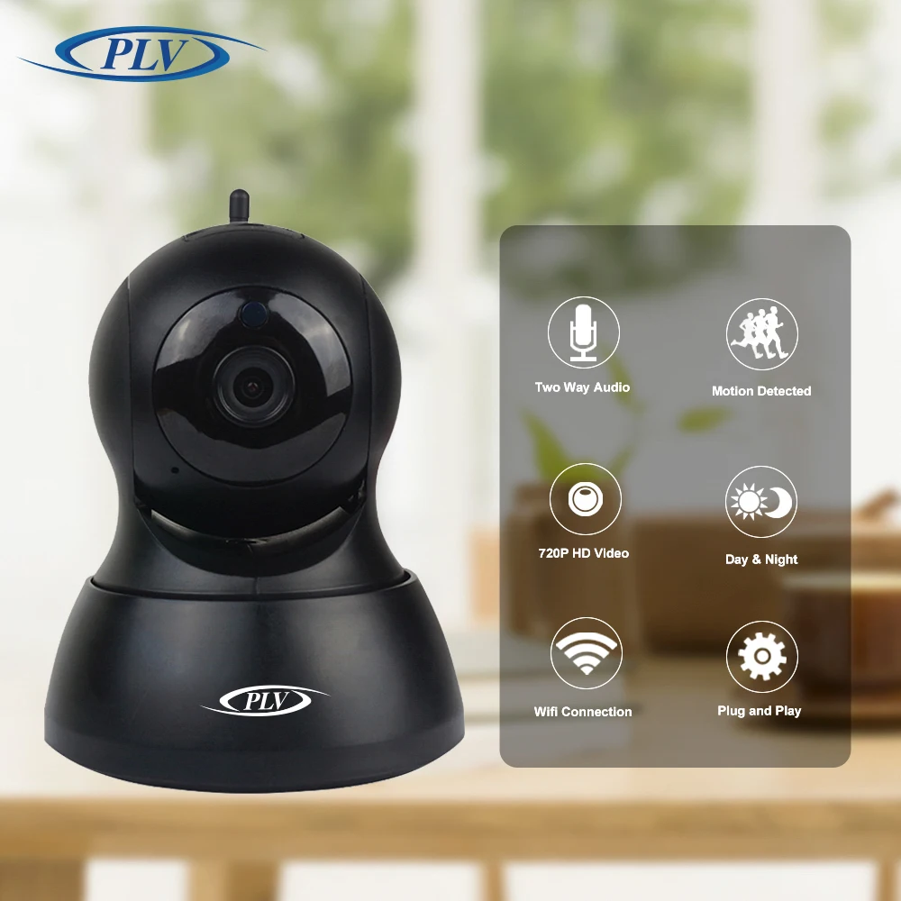 PLV дома безопасности IP Камера Wi-Fi Беспроводной мини сети наблюдения 720 P Ночное