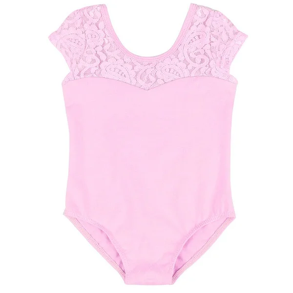 B127 Pink BAOHULU/синий хлопковый гимнастический купальник без рукавов для маленьких девочек; детский балетный костюм; танцевальная одежда для девочек с бусинами и цветами - Цвет: B127 Pink