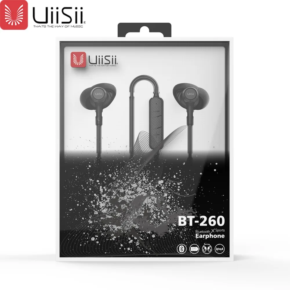 UiiSii bluetooth наушники BT260s наушники-вкладыши спортивные музыкальные игры беспроводные наушники IPX5 Водонепроницаемый микрофон применение IOS Android телефон
