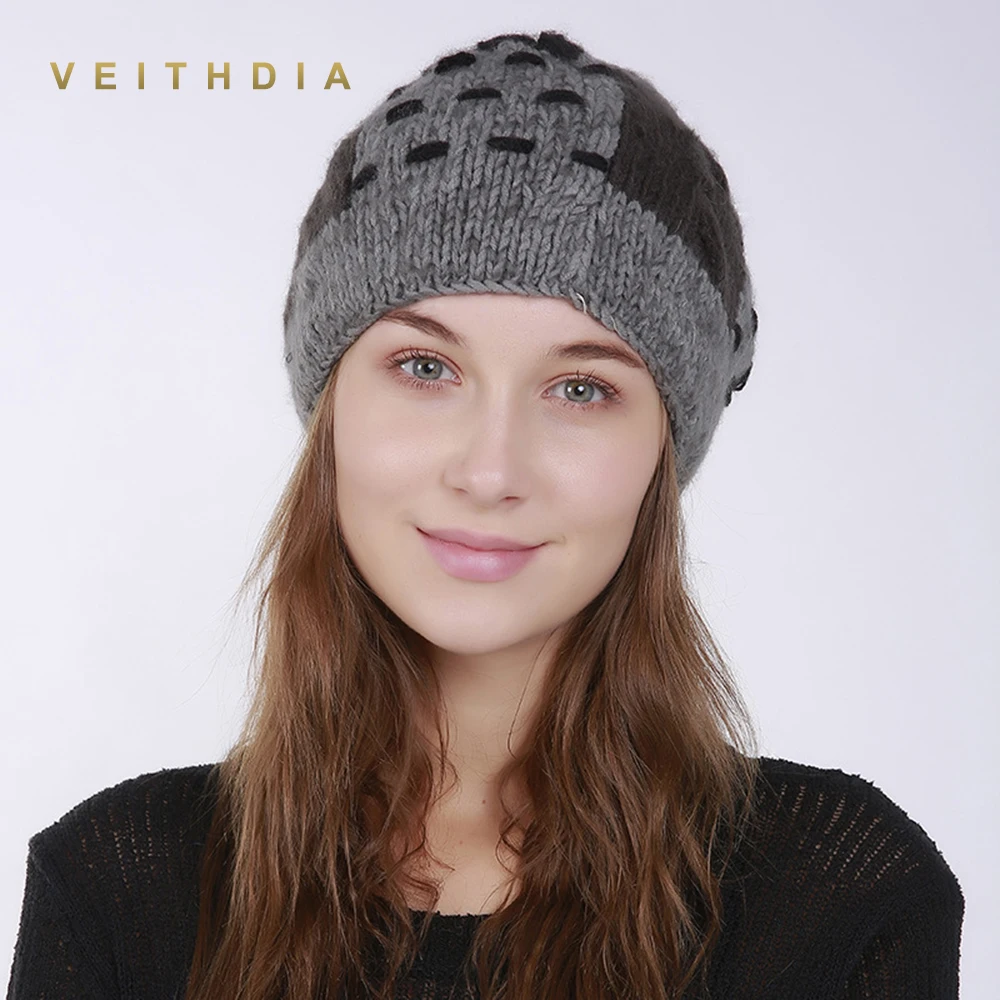 Женские шапки ручной работы VEITHDIA зимние теплые модная кепка в классическом стиле