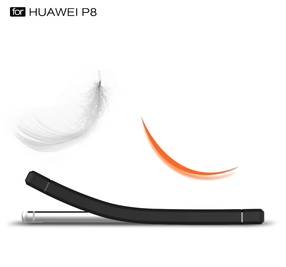 Чехол из углеродного волокна для Huawei P8 Роскошный Матовый прочный защитный чехол