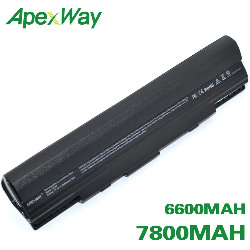 ApexWay Аккумулятор для ноутбука Asus Eee PC UL20 UL20A UL20F UL20FT UL20G UL20GU UL20VT A32-UL20 90-NX62B2000Y