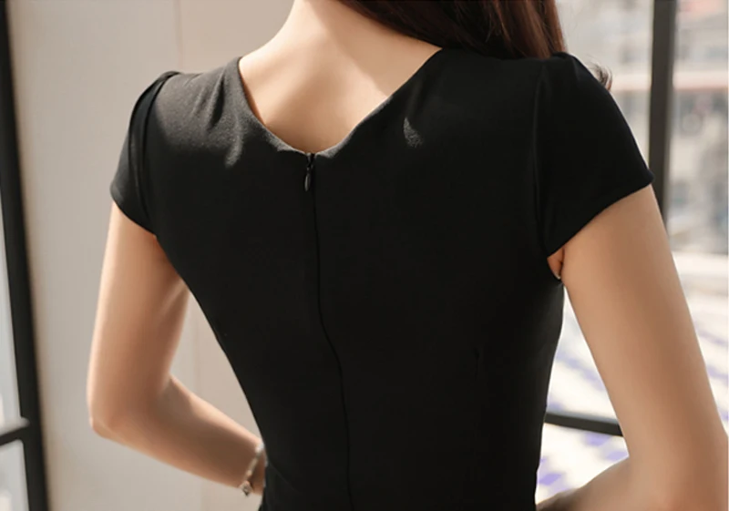 Лоскутные кнопки короткий рукав женское платье Элегантный Bodycon Мини платья мода