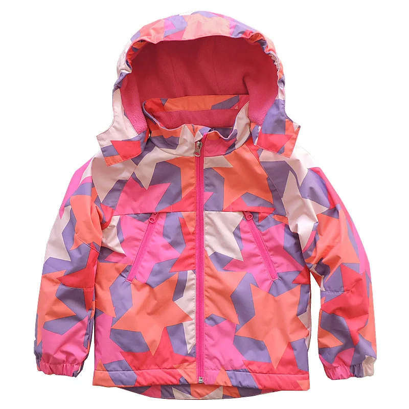 

spring/autumn windproof children/kids/boys girls jacket hooded kids trench coats s outerwear w fleece lining, twin jackets