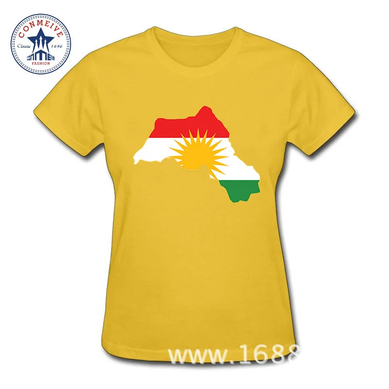 NO2r Модная футболка женская забавная Kurdistan карта с флагами хлопковая футболка женская летняя топ Удобные с короткими рукавами футболка - Цвет: NO2r