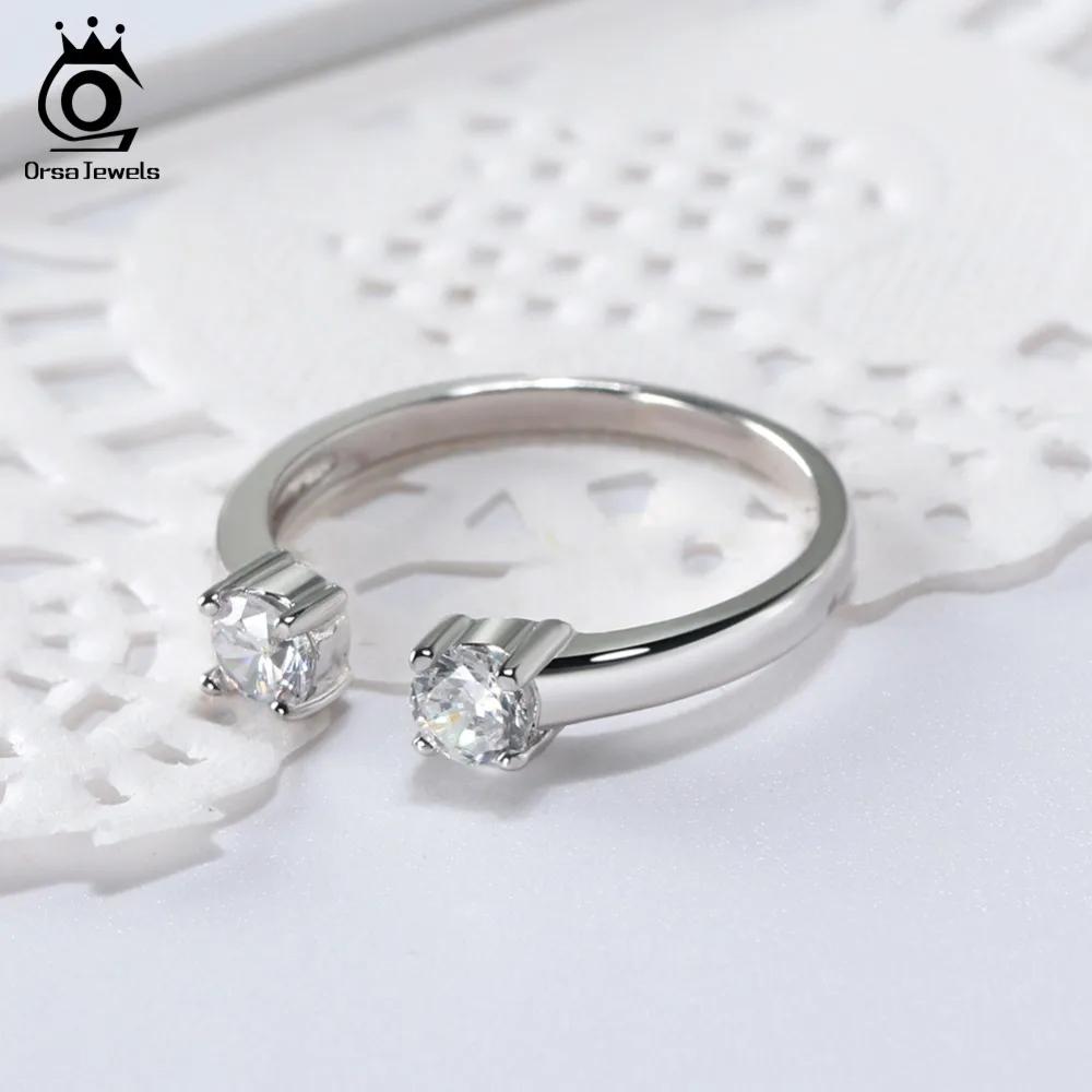 ORSA JEWELS 100% 925 пробы Серебряные кольца регулируемое кольцо для пальцев Цвет