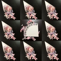 50pcs heart hollow wedding confetti cones petal candy holder wedding favors lace paper cones for party diy decoration supplies