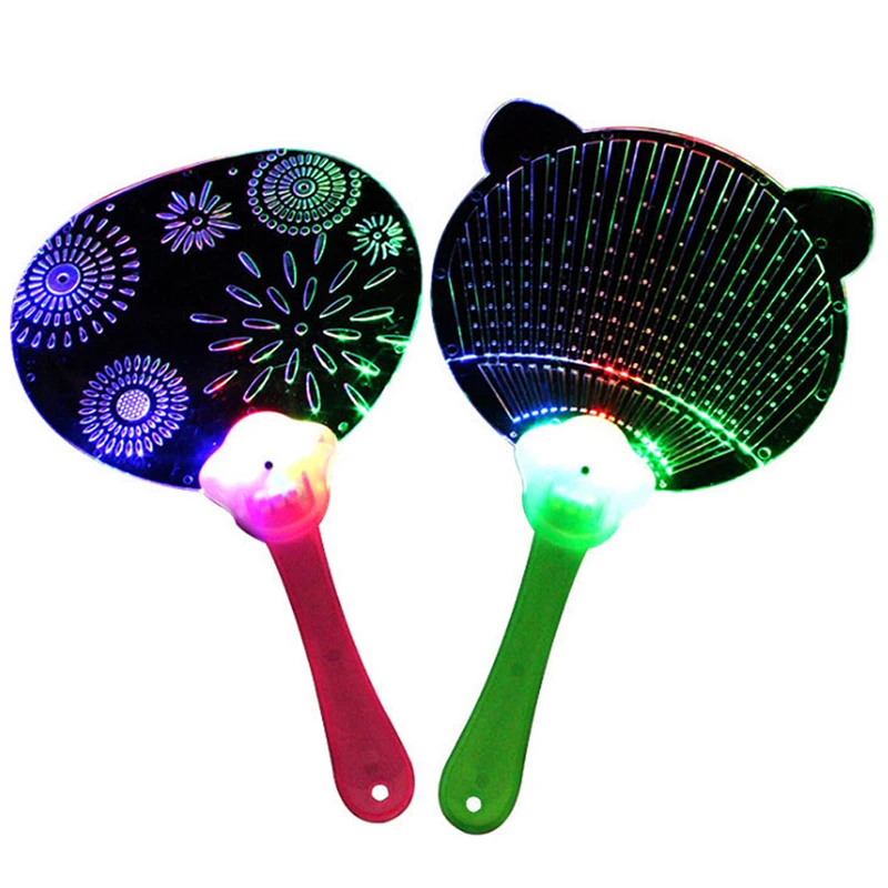 1pc Luminous Kids Birthday Rave Led Fan Lighting Up Toys for Children Games Flashing Gifts Glowing In The Dark Party Props | Дом и сад