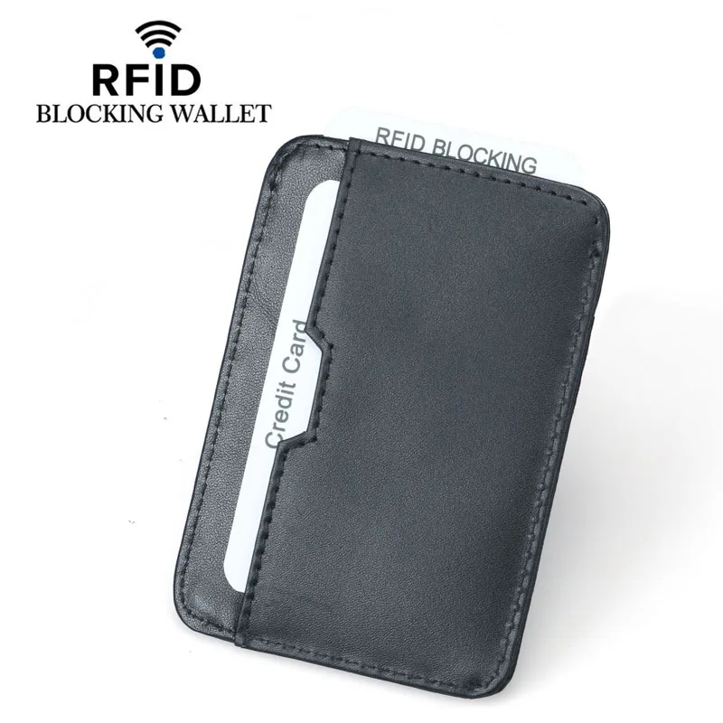 2018 мужской держатель для карт из натуральной кожи винтажные кошельки RFID